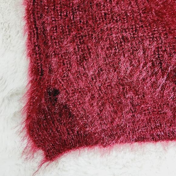 Callahan Revolve Genny Eyelash Fuzzy Knit Mini Skirt Red XSmall Winter - Picture 10 of 14